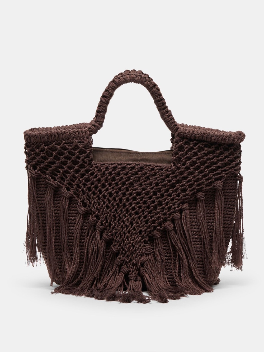 Dolce Vita Birch Handbag Chocolate Crochet NWT